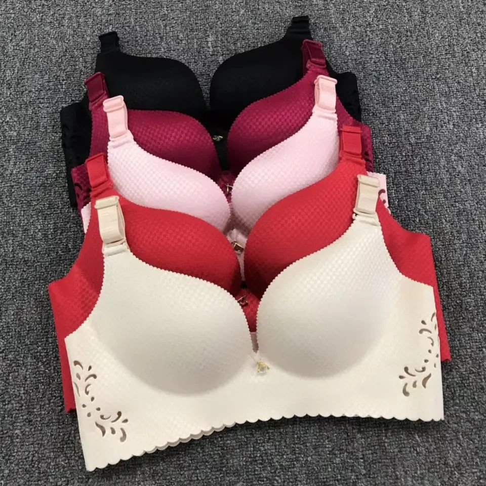 Teen Girls Seamless Bra With Removable Pads and Convertible Straps Four Size School Girls Underwear Women Soft Printed Bra