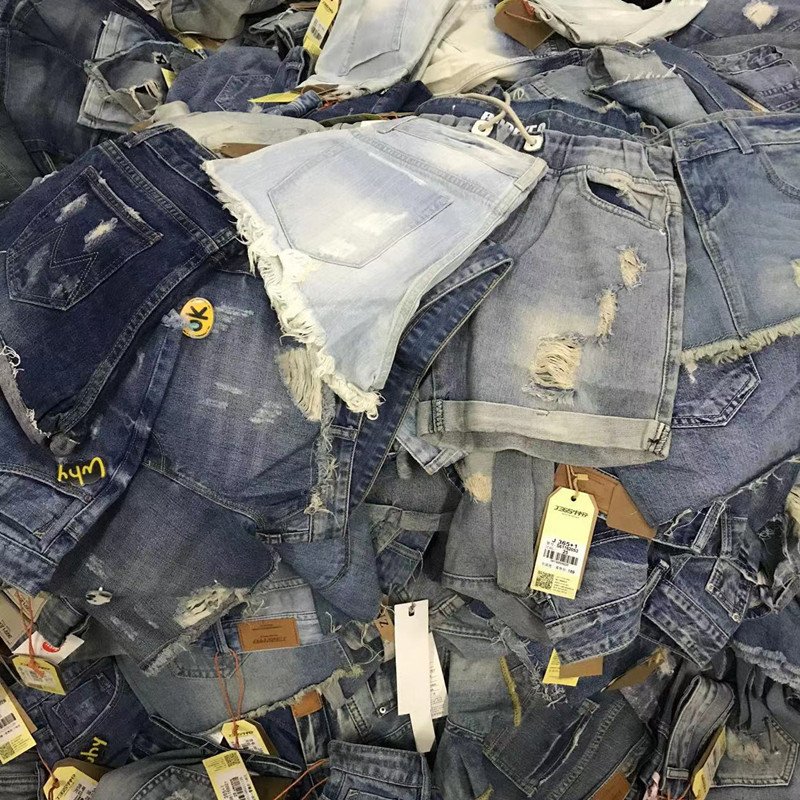 stocklot stacked used jeans High Waist Bag Hip High Stretch Cotton Thick Stacked Jeans Pencil Women Jeans Denim Pants