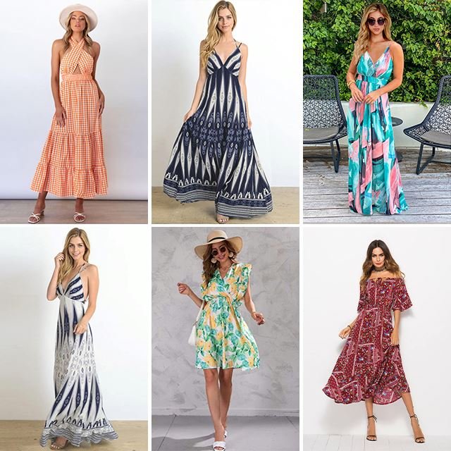 V-neck waist strap short sleeved floral dress long dress large clearance