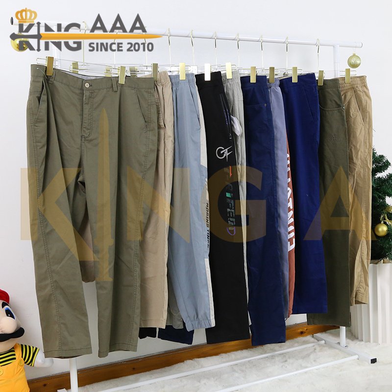 GEYU Wholesale Factory Casual Cotton Pants Second Hand Clothes Men Used Pants used clothing bales 100kg