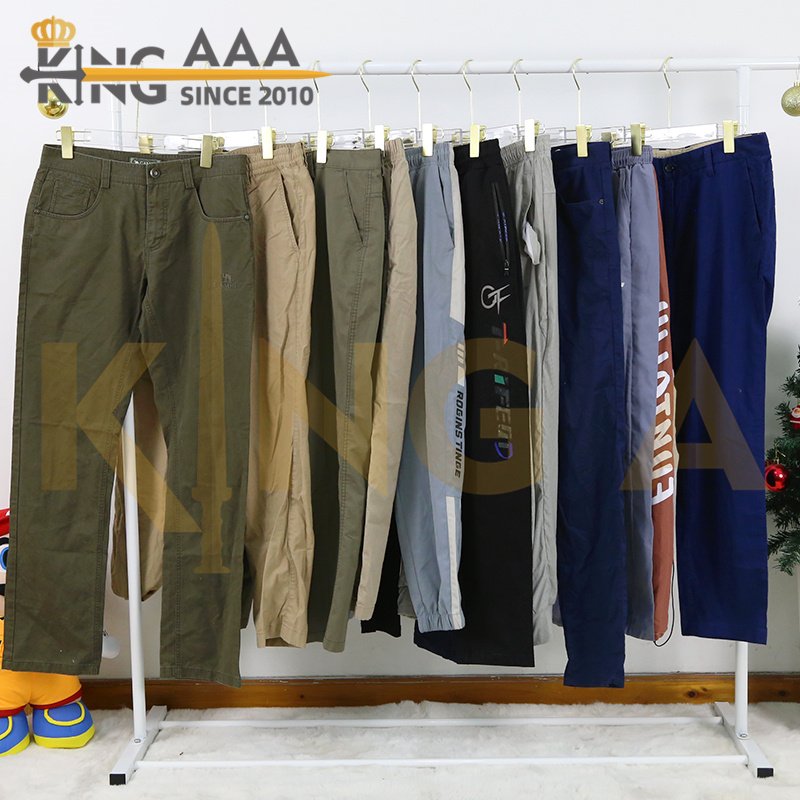 GEYU Wholesale Factory Casual Cotton Pants Second Hand Clothes Men Used Pants used clothing bales 100kg