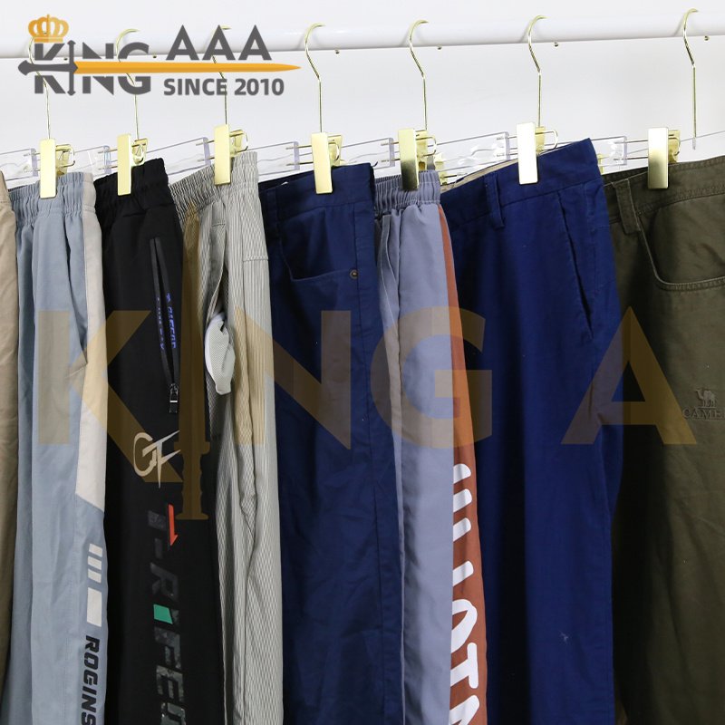 GEYU Wholesale Factory Casual Cotton Pants Second Hand Clothes Men Used Pants used clothing bales 100kg
