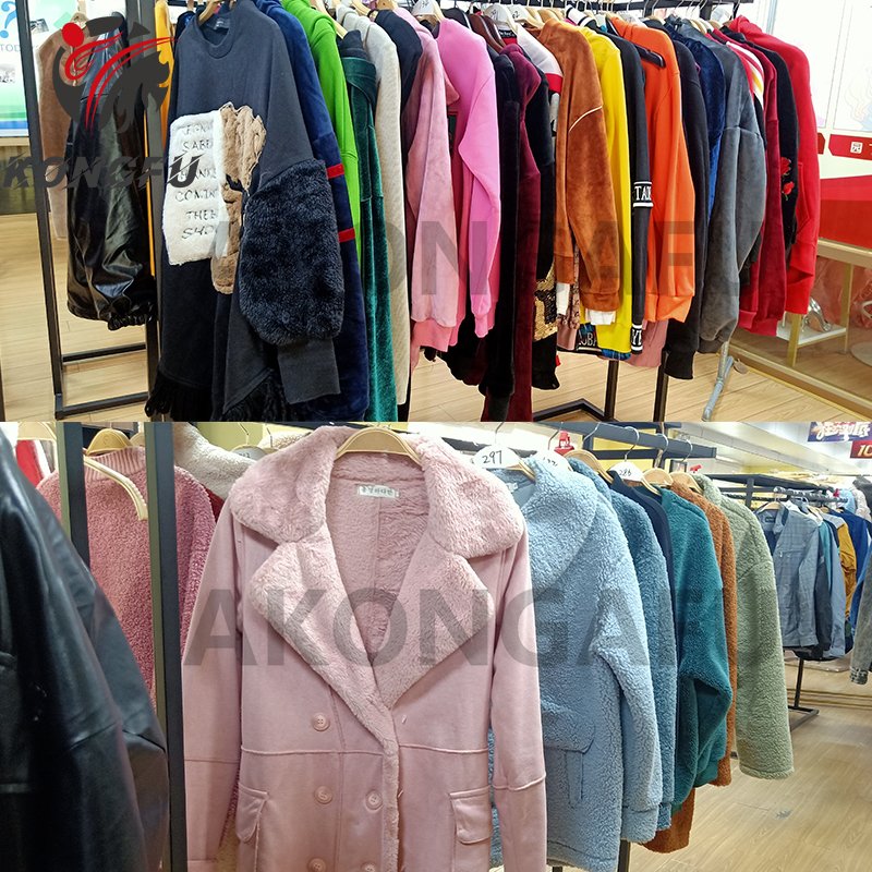 AKONGFU girls long sleeve sweaters coat second hand cardigan knit sweater branded apparel stock bundle ladies used clothes