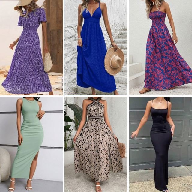 Wholesale of new women's clothing high-quality mixed matched dresses summer casual printed dresses inventory mixed and shipped