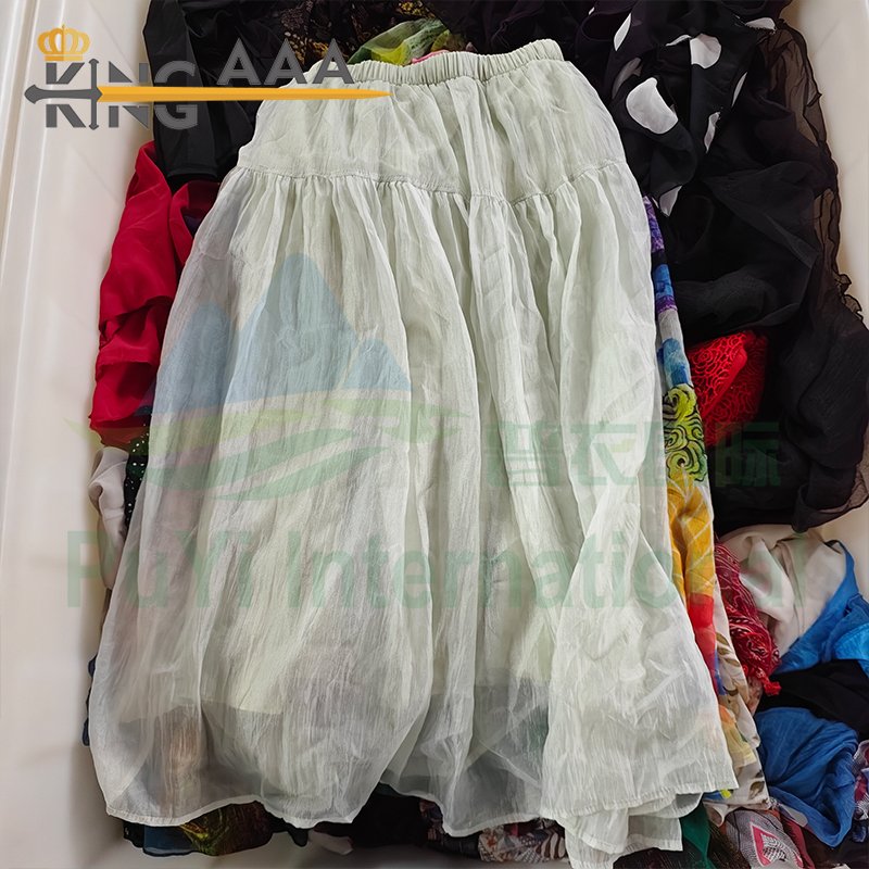 PUYI Wholesale Branded Womens Clothing Dress Used Clothes Skirt Summer Used Bulk Clothing Bales Clothes Skirts for Women