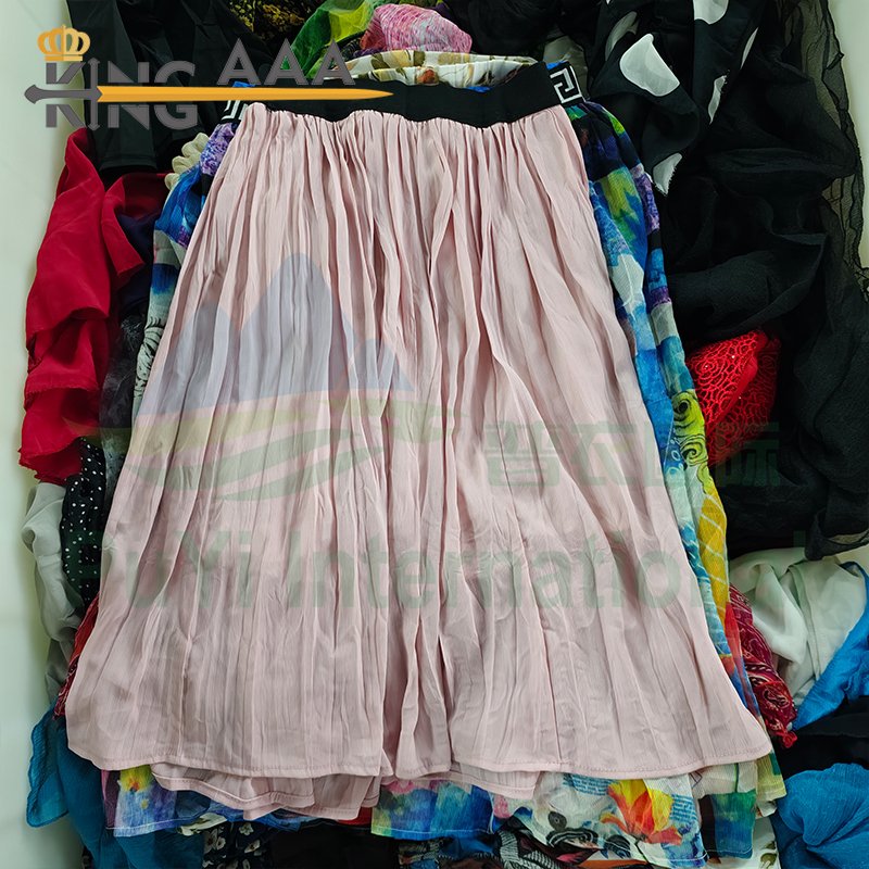 PUYI Wholesale Branded Womens Clothing Dress Used Clothes Skirt Summer Used Bulk Clothing Bales Clothes Skirts for Women