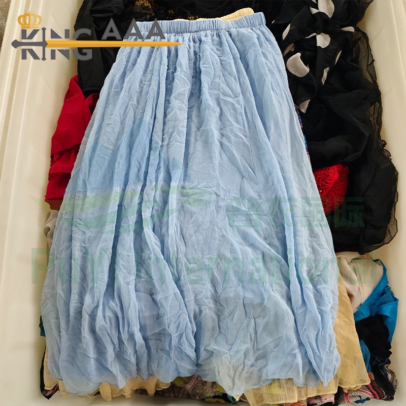 PUYI Wholesale Branded Womens Clothing Dress Used Clothes Skirt Summer Used Bulk Clothing Bales Clothes Skirts for Women
