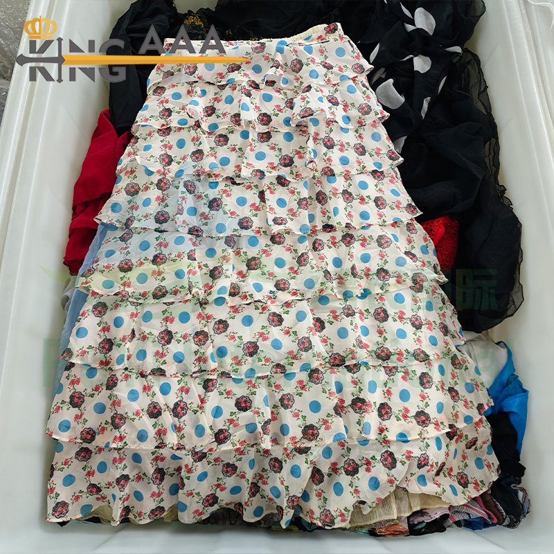 PUYI Wholesale Branded Womens Clothing Dress Used Clothes Skirt Summer Used Bulk Clothing Bales Clothes Skirts for Women