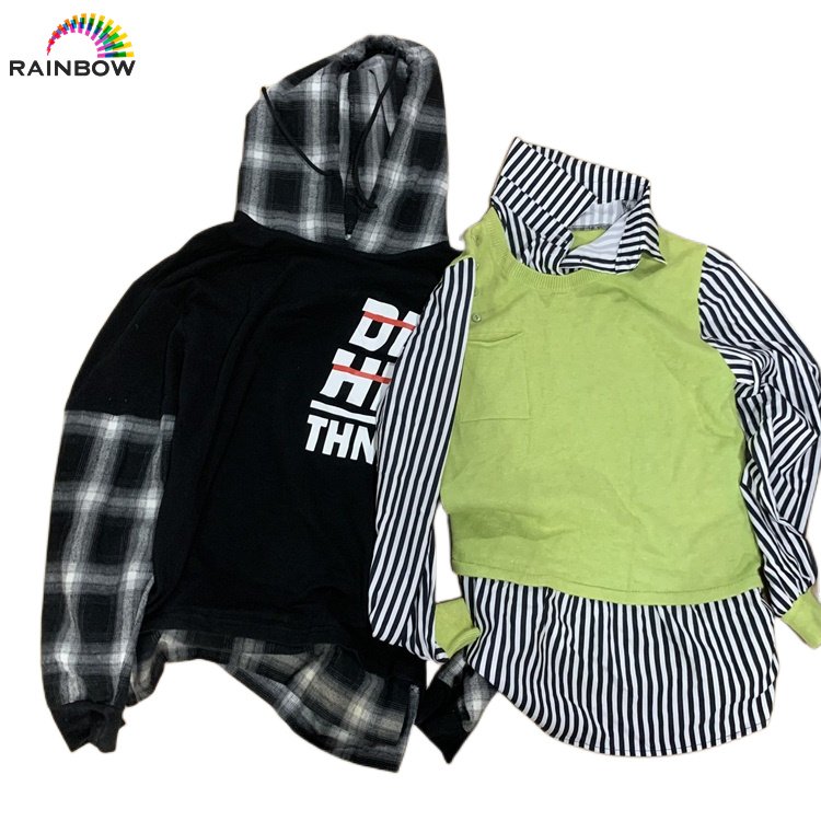 Hongyang Stock bales clothes used mix wholesale thrift mens hoodies branded ukay preloved man luxury sweatshirts in bundle