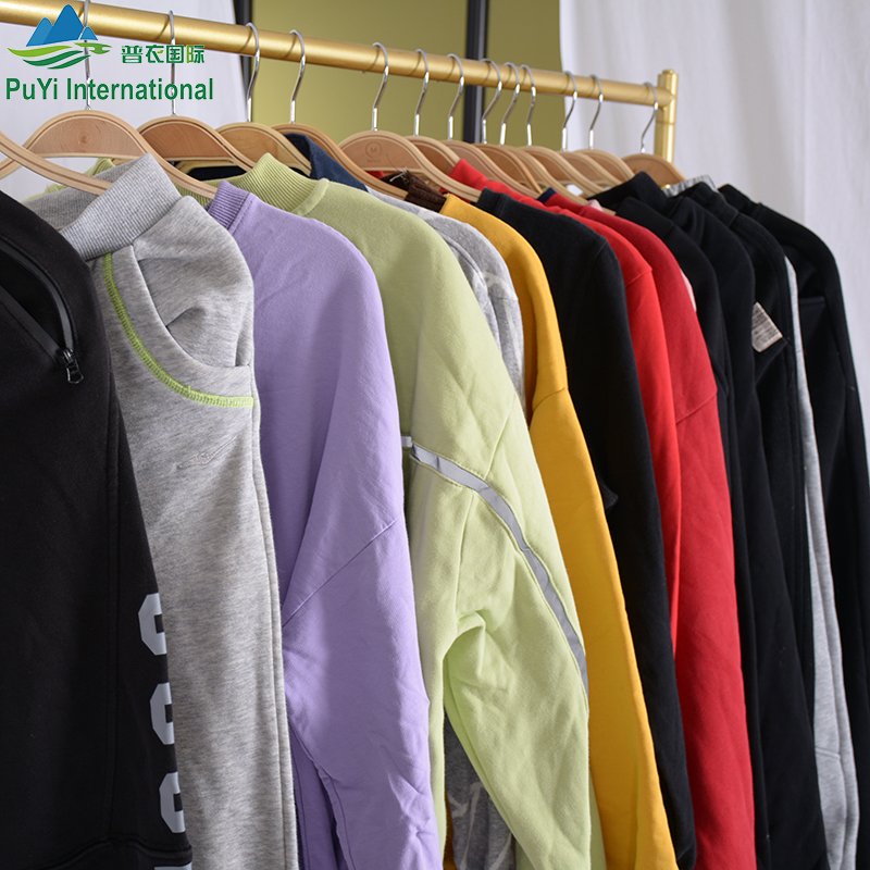 Branded Used Thick Hoody Sportswear Korean Bales Mix Man Clothing Clothes Unlined Hoodies Sweatshirts Apparel Stock Clothing