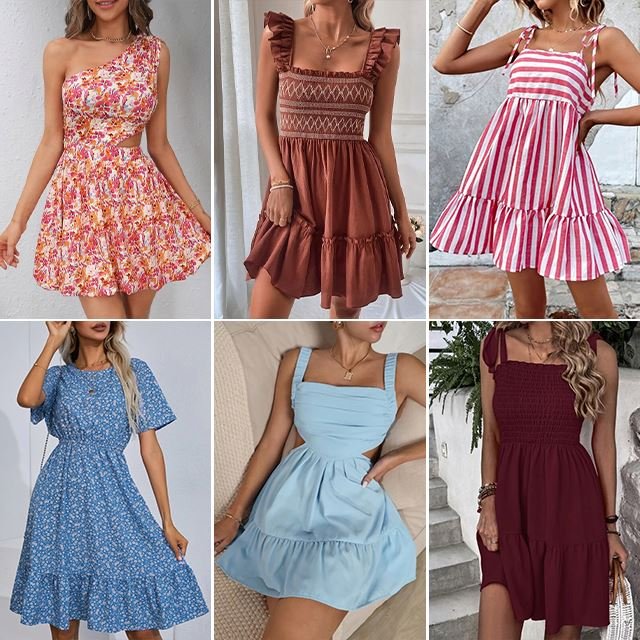 Wholesale Best Price Apparel Stock Used Clothes Women Casual Dress Cotton Short Sleeve Top Women Dress Used Clothes Stock