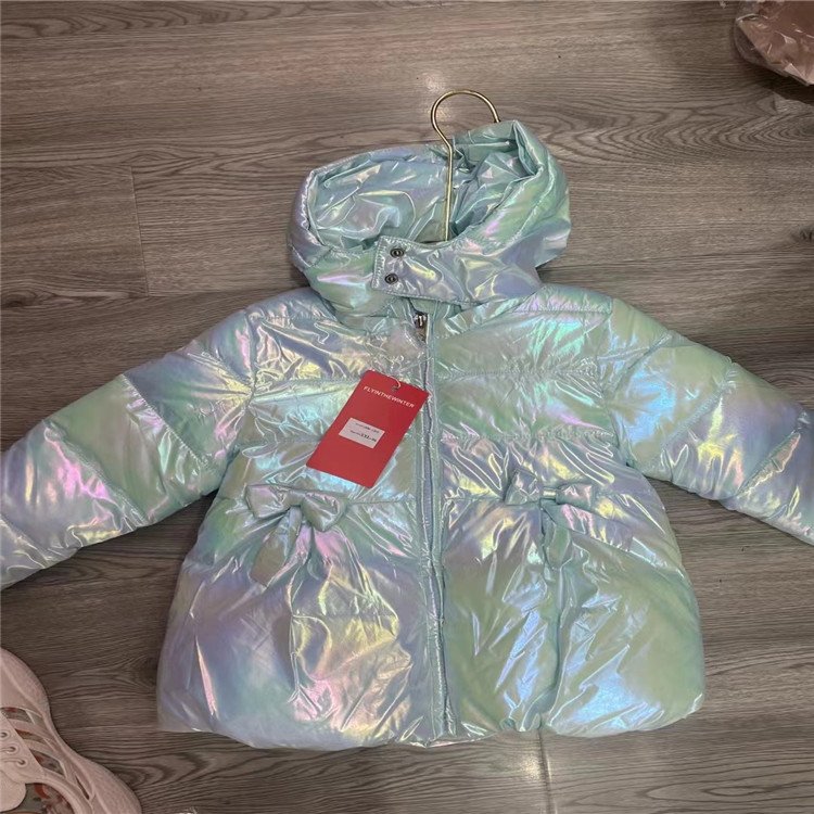 Unisex Thickened Warm Hooded Windbreaker Jacket for Children Winter Padded Kids Wear
