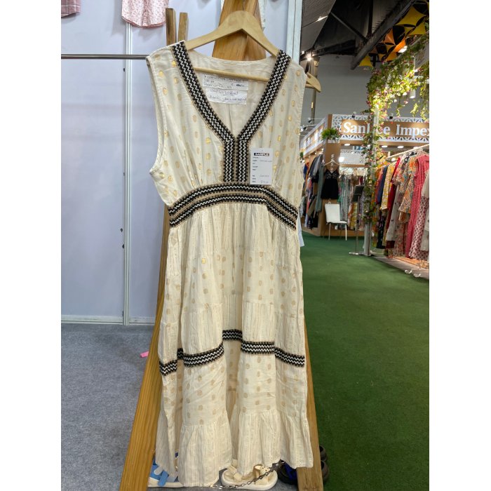 Ladies Lurex Wrap Tiered Mini Dress