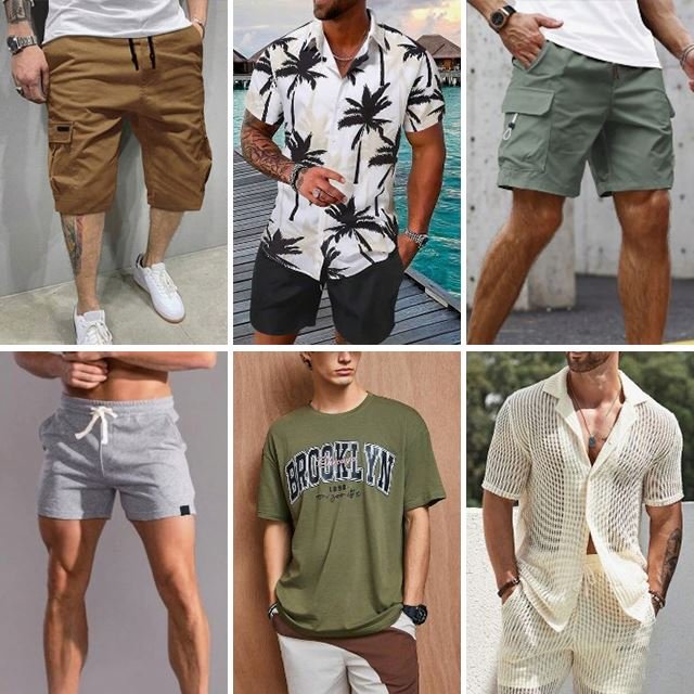2024 Men's Summer Fashion Used Casual T-shirt POLO Shirt Pants Stock Mix and Match Low Price Random Shipping