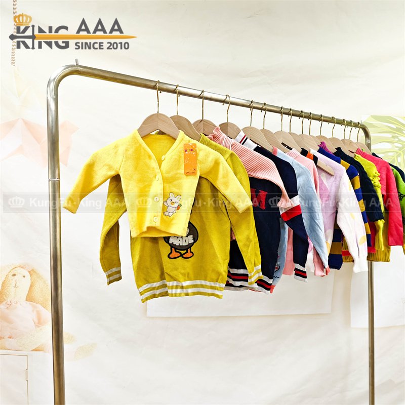 Wholesale Knit Children's Winter Wear Used Clothes Cotton Pullover Kids Baby Sweaters Second Hand Clothing for Kids