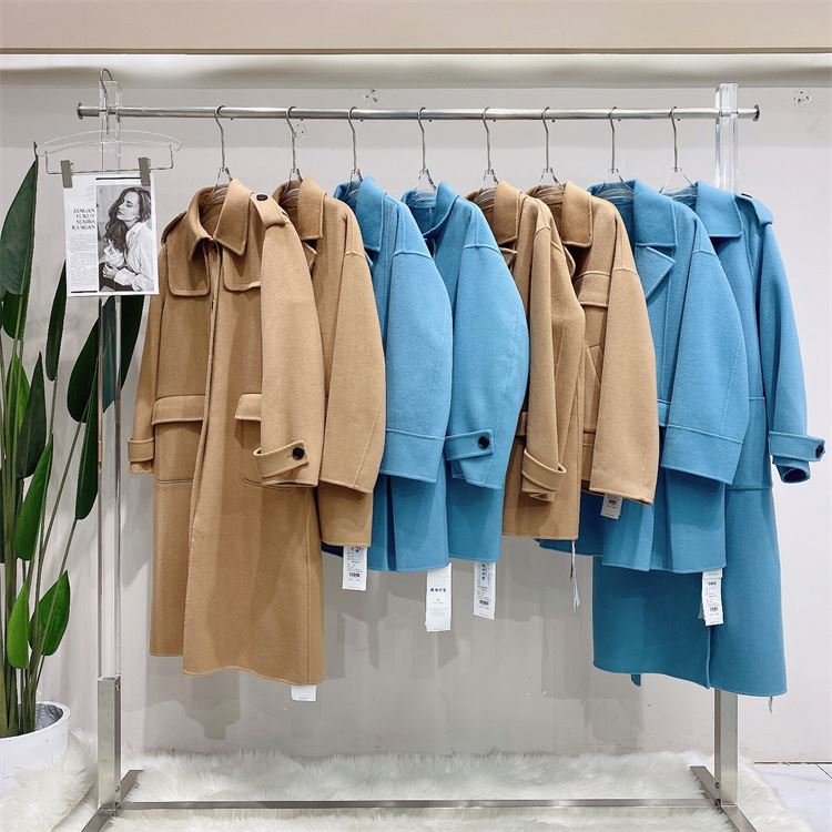 High Quality Thermal Cashmere Coats Discount Used Women's Outerwear In Stock End Stock Bulk Sale