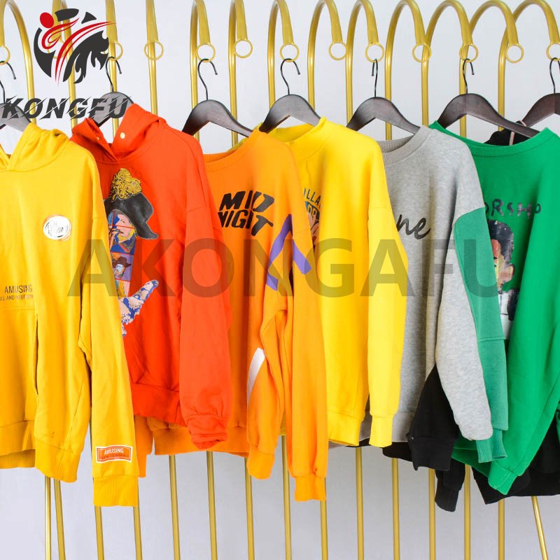 AKONGFU apparel stock a grade cheap hoody hoodies jacket for men stylish apparel european stock used clothes in bulk