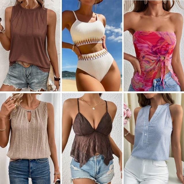 Women's summer clothing mixed leisure elegant slim fit dress T-shirt pants short skirt top clothing wholesale random delivery