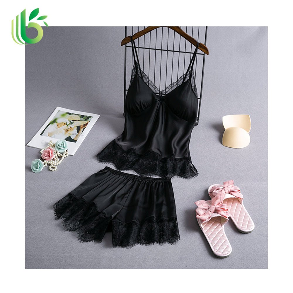 Summer Ladies Silk Pajamas A Grade Material Sale Used Clothes