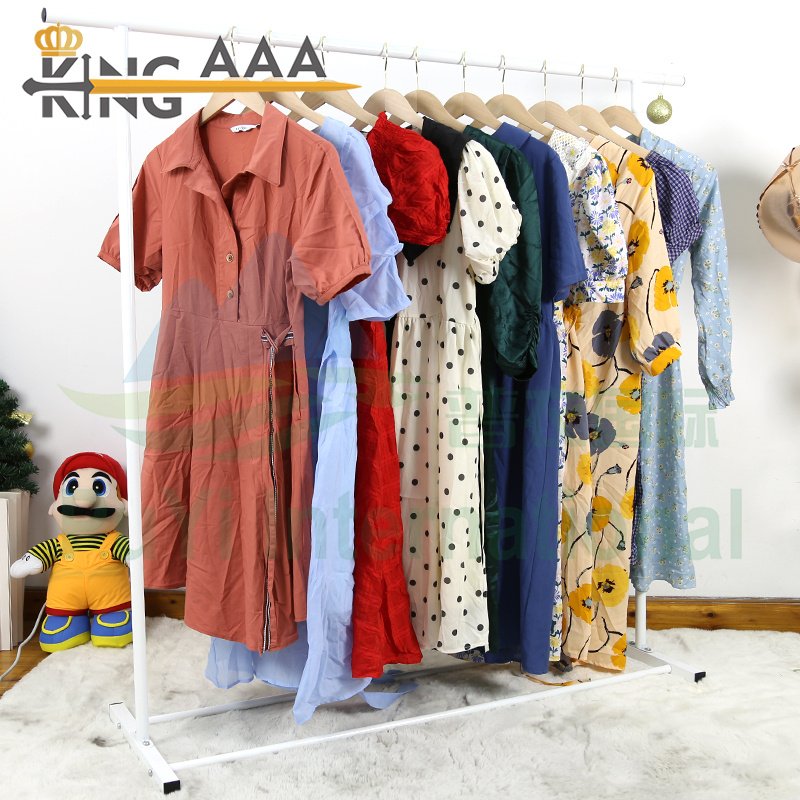 Mixed Used Clothing 45Kg ladies elegant Silk Dress ropa por mayor Europe Used Clothes branded