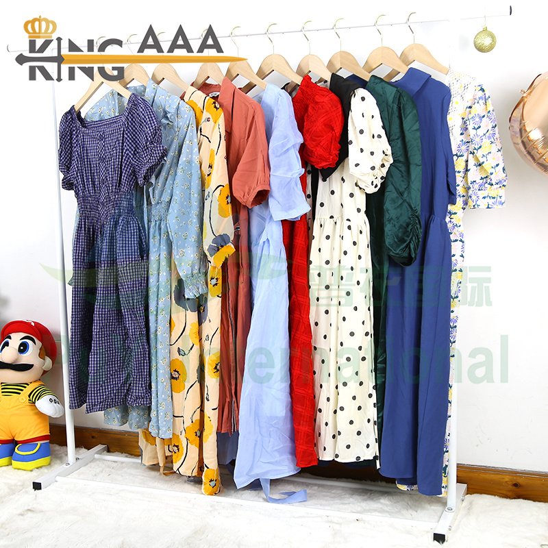 Mixed Used Clothing 45Kg ladies elegant Silk Dress ropa por mayor Europe Used Clothes branded