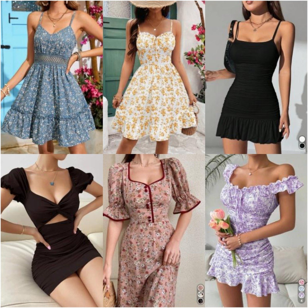Brand Women's Mix Style Stock Dresses T-shirts Small Shirts Pants Skirts used clothes