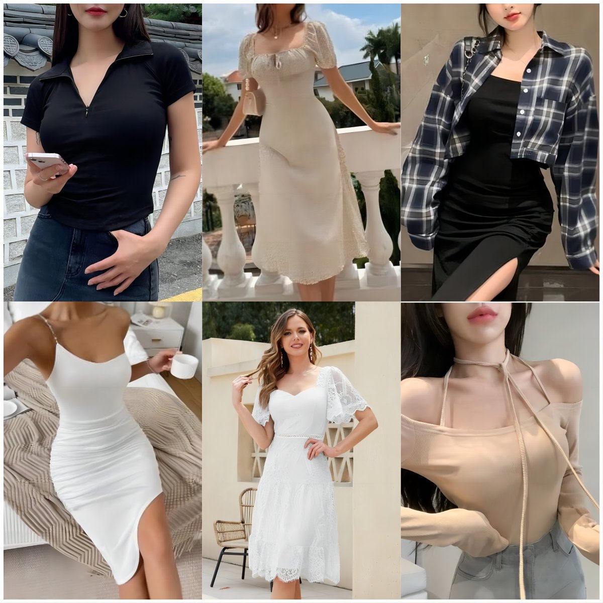 Brand Women's Mix Style Stock Dresses T-shirts Small Shirts Pants Skirts used clothes