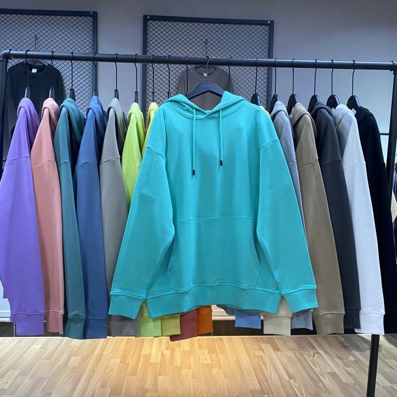 Luxury designer 100% cotton terry heavy weight unisex plain sweatshirts oversized hoodie stock