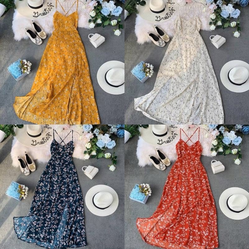 Wholesale 2023 summer bulk women's dresses cheap loose women's dresses stock casual wear