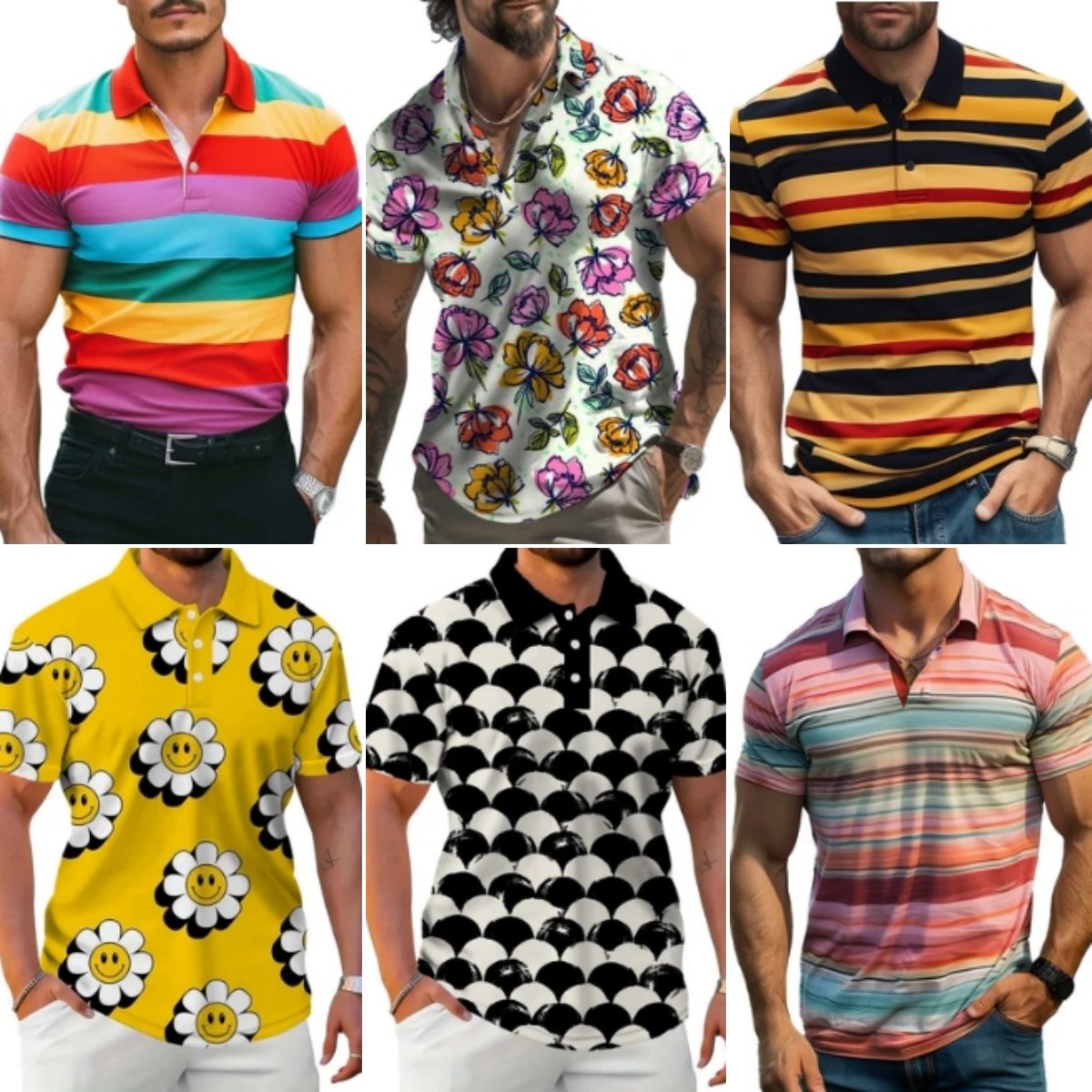 Bulk wholesale Men's casual short sleeved polo T-shirt Tail cargo printed polo shirt 100% cotton polo shirt randomly shipped