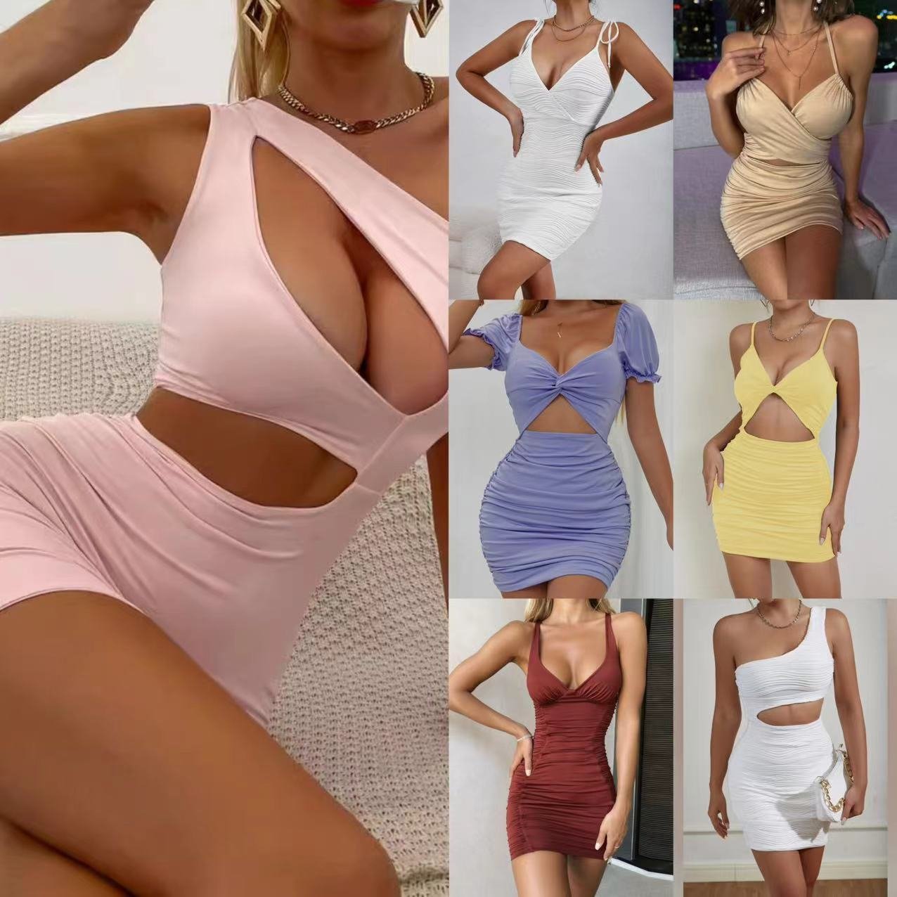 2024 Summer women's casual V-neck top sexy suspender vest printed wholesale clothes apparel stock