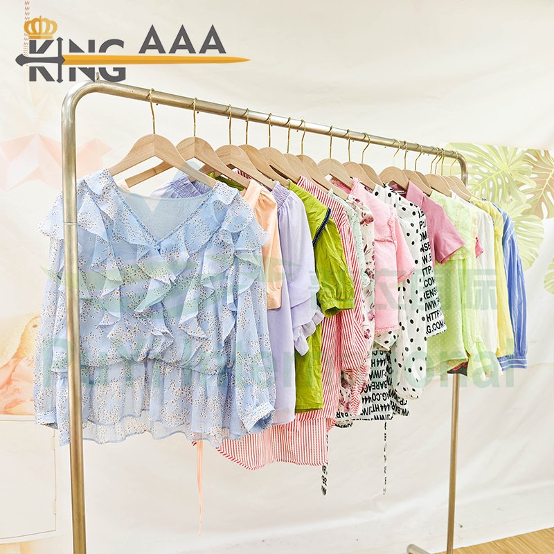 Wholesale Female Blouses Ladies Mixed Used Clothing Elegant Women Shirts Summer Used Clothes Second Hand Bale Clothes
