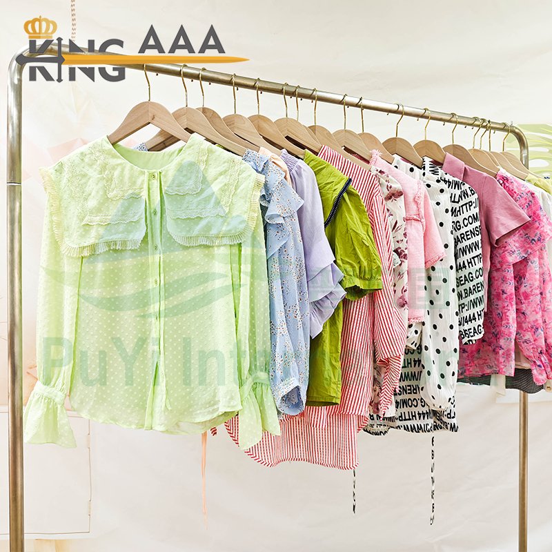 Wholesale Female Blouses Ladies Mixed Used Clothing Elegant Women Shirts Summer Used Clothes Second Hand Bale Clothes