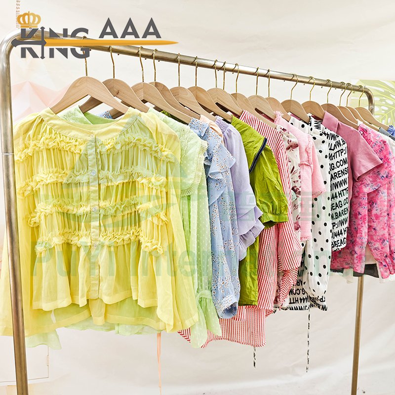Wholesale Female Blouses Ladies Mixed Used Clothing Elegant Women Shirts Summer Used Clothes Second Hand Bale Clothes