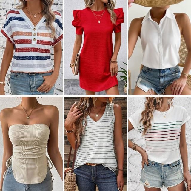 2024 used clothing wholesale inventory clothing women's casual tops clothing women's clothing mix and match styles random