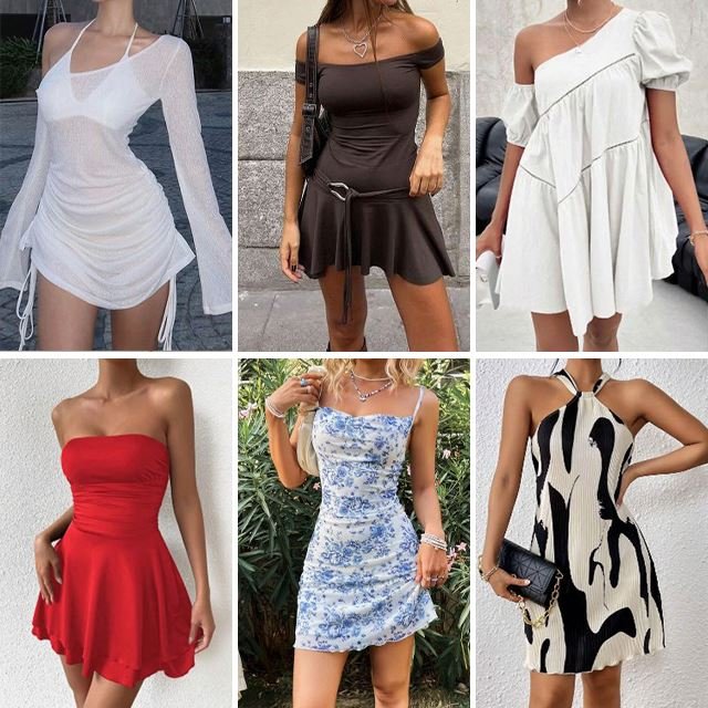 2024 Wholesale Cheap Fashion Elegant Beach Women's Summer Casual Dresses Bulk Random Shipping