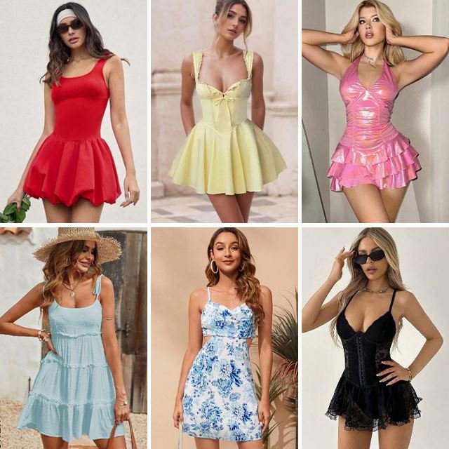 2024 Wholesale Cheap Fashion Elegant Beach Women's Summer Casual Dresses Bulk Random Shipping