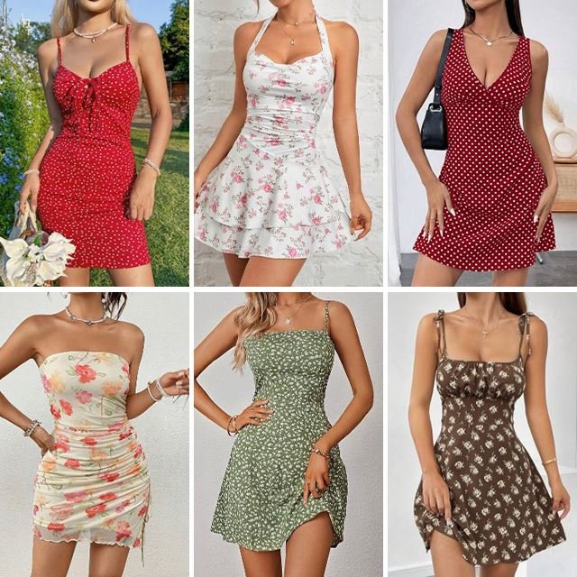 2024 Wholesale Cheap Fashion Elegant Beach Women's Summer Casual Dresses Bulk Random Shipping