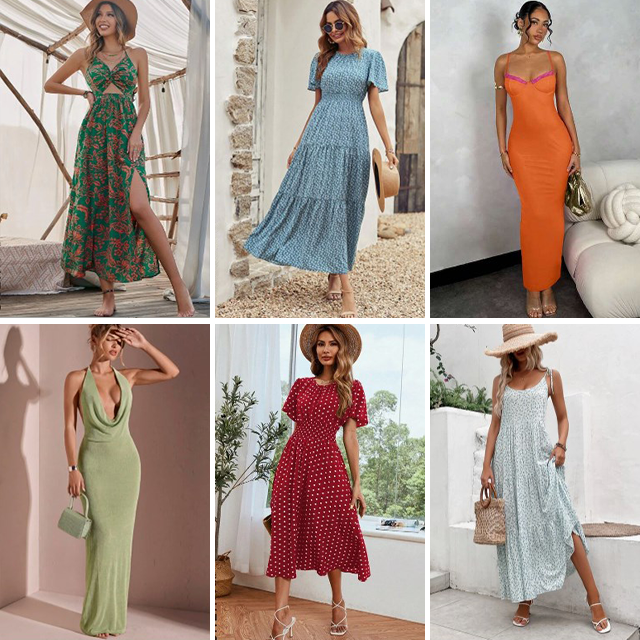 Wholesale summer hot selling women's short sleeved loose casual dresses mixed random delivery