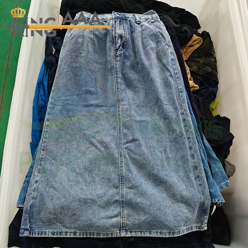 Wholesale Ladies Slim long Denim Jeans Skirt Second Hand Bale Clothes Maxi Dress Ladies Skirts for Women Denim Casual Dresses