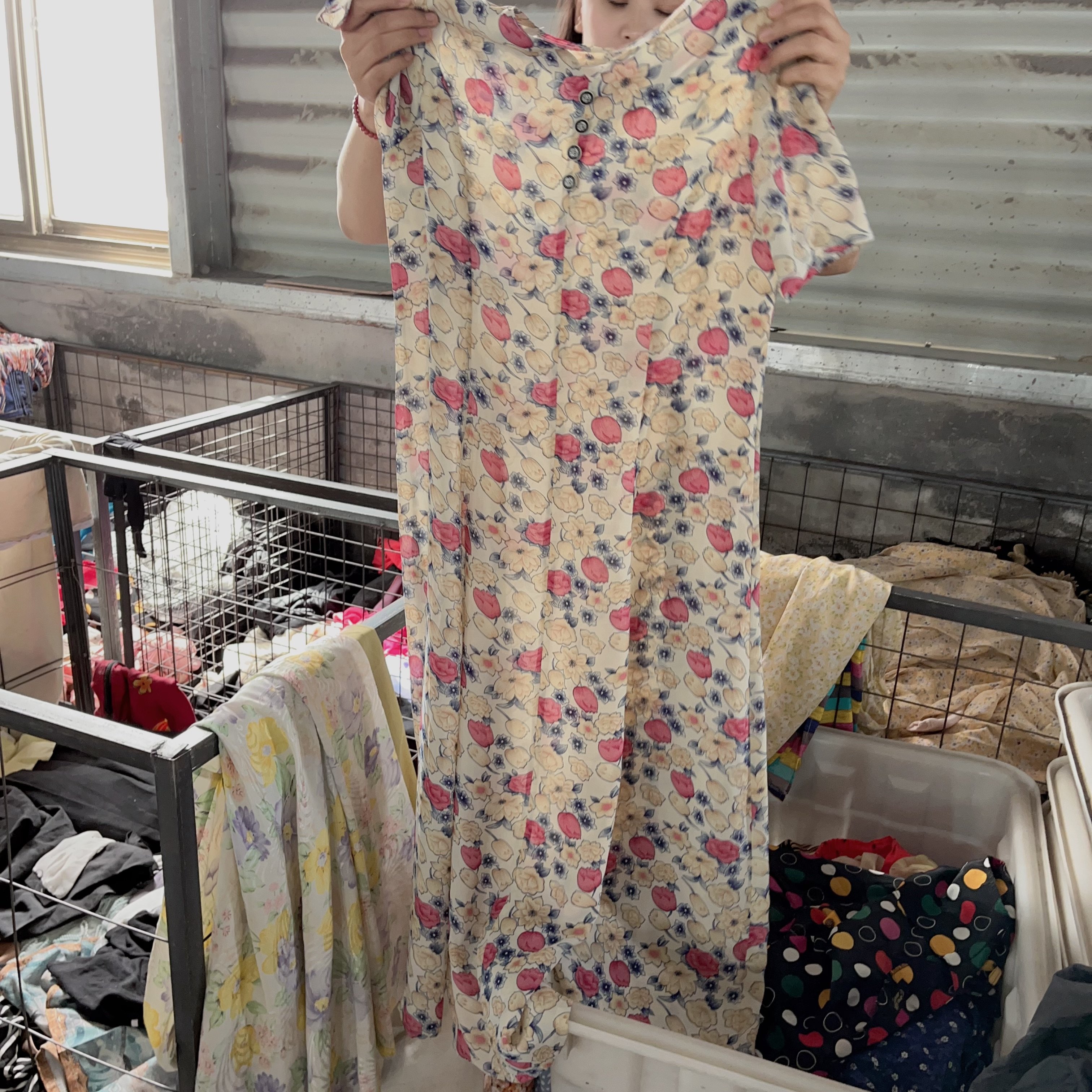 Second Hand Bulk Items Wholesale Lots Used Women Lace Chiffon Printing Slip Dress Elegant Casual Summer ukay ukay bales