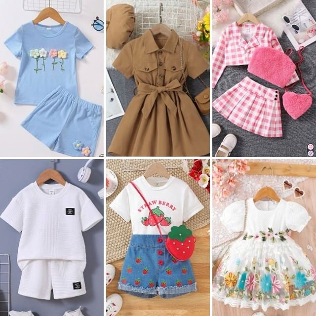 Wholesale mixed used children's clothing inventory summer children's cartoon printed casual clothing style random shipment