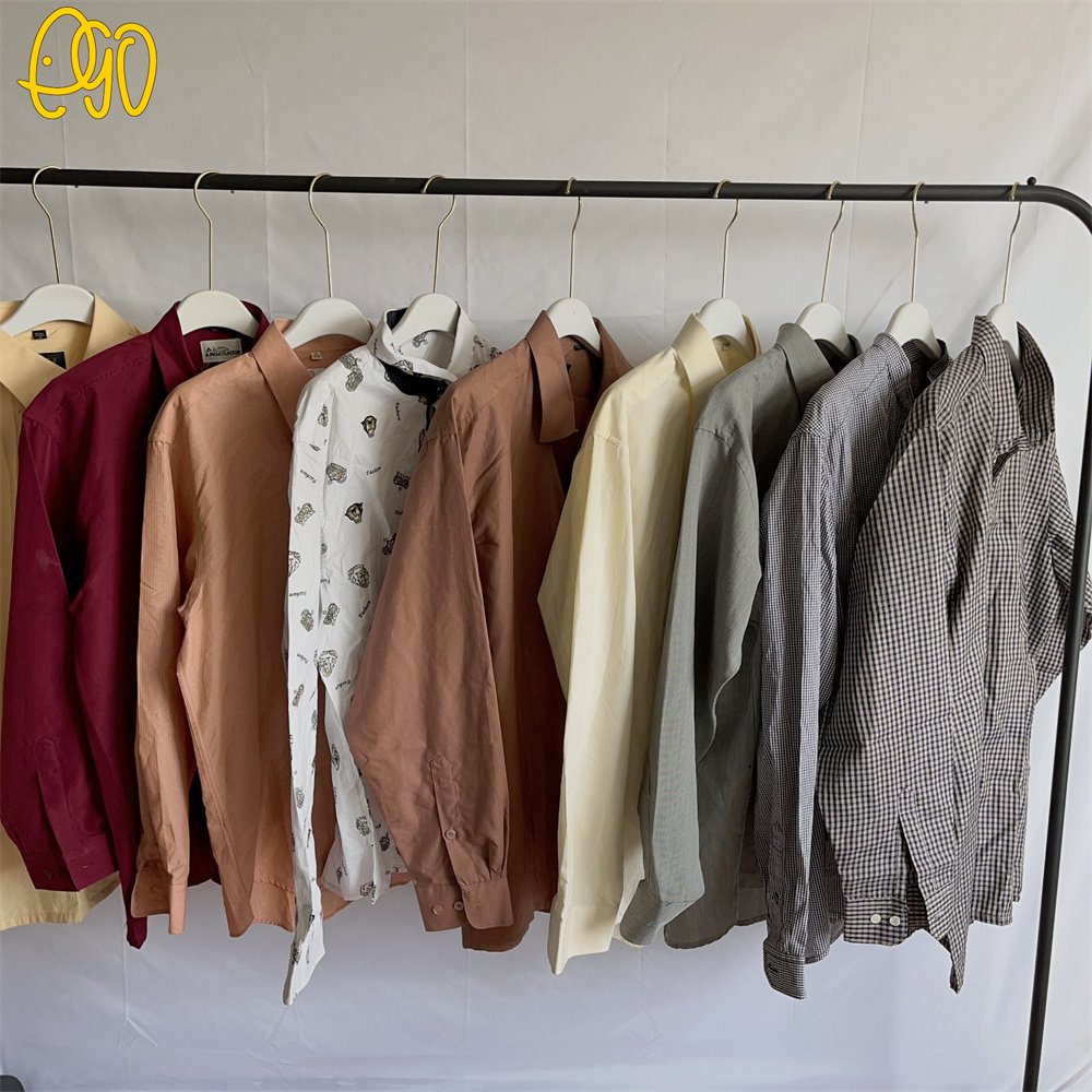 Used Clothes Long Sleeve Men Shirt From Europe Assorted Used Clothing In Bales Second Hand Cotton Wear
