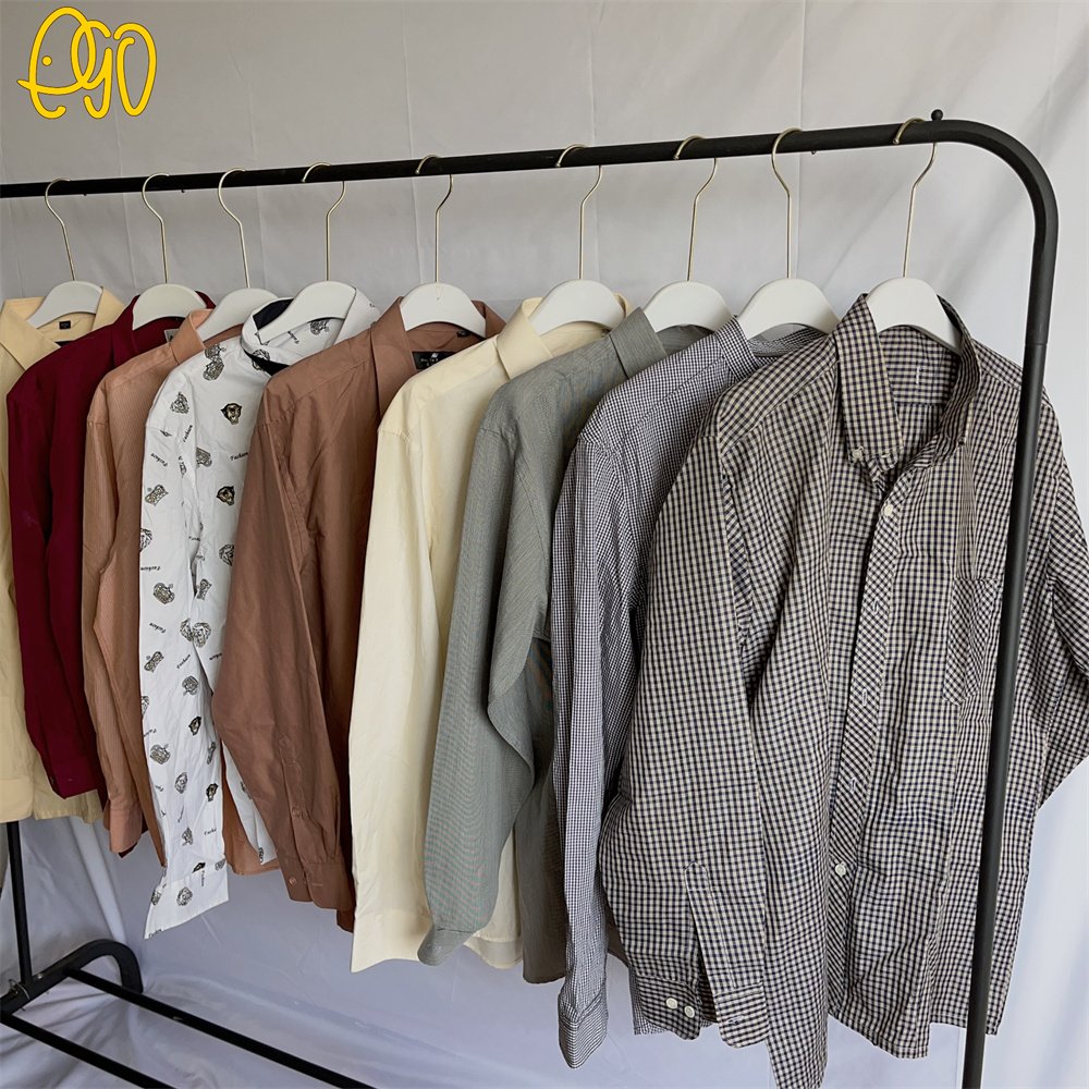 Used Clothes Long Sleeve Men Shirt From Europe Assorted Used Clothing In Bales Second Hand Cotton Wear