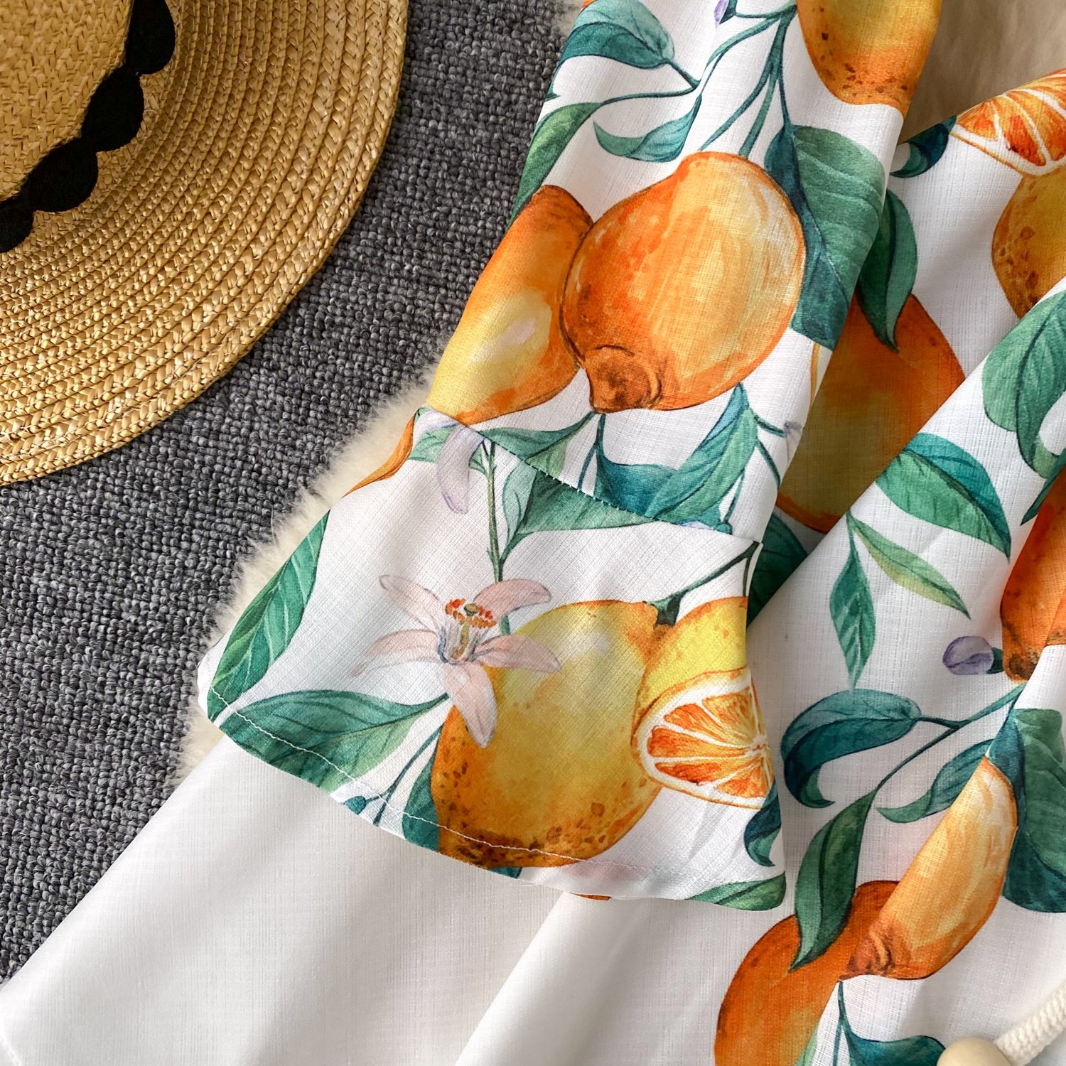 ZT1452 Printed Dress Woman clothes Floral Dress Summer V-neck Strap Small Design Sense Luxury Temperament Mini Dress