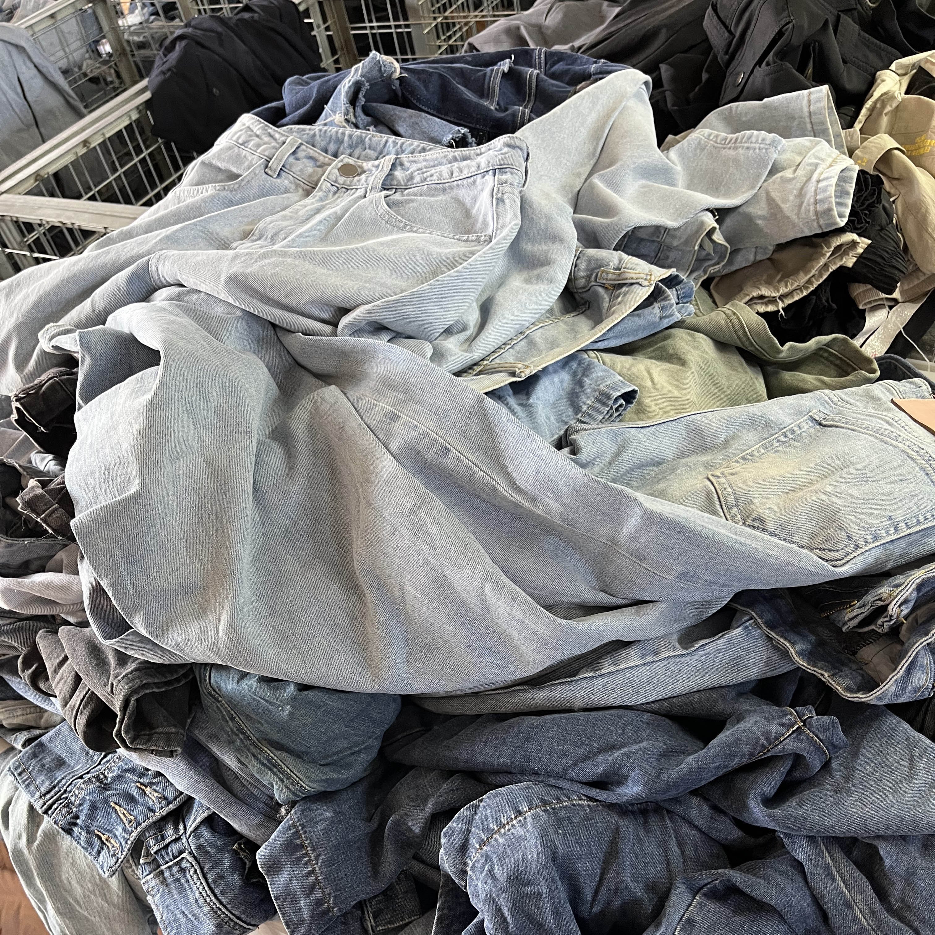 wholesale clothing Second Hand Men Jeans Plus Size Denim Pants used Clothes Bales Uk ukay ukay bales cargo friperie