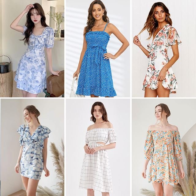 Wholesale women's casual loose fitting dresses mixed packaging random shipment inventory clothing