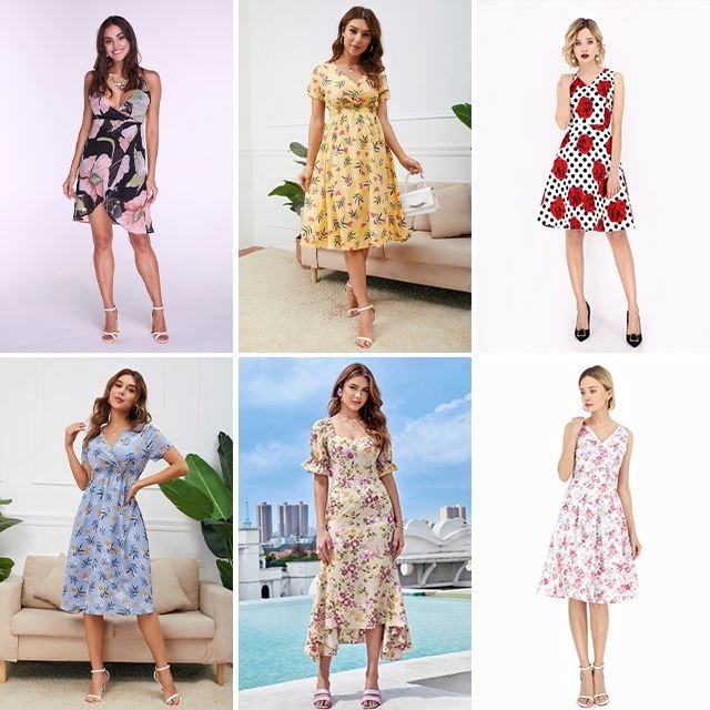 Wholesale women's casual loose fitting dresses mixed packaging random shipment inventory clothing