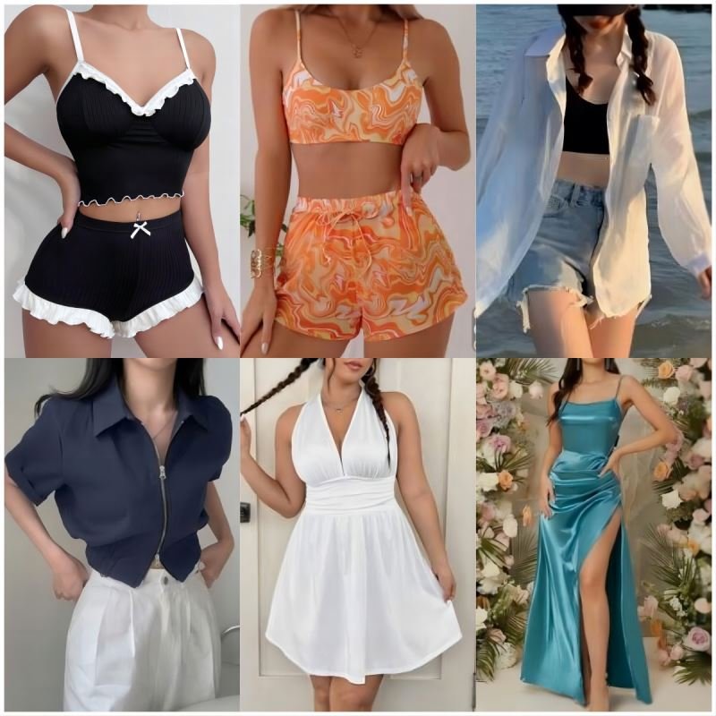 2022 Clearance Women's clothes wholesale casual dresses T-shirts mixed packaging random delivery stock clothing