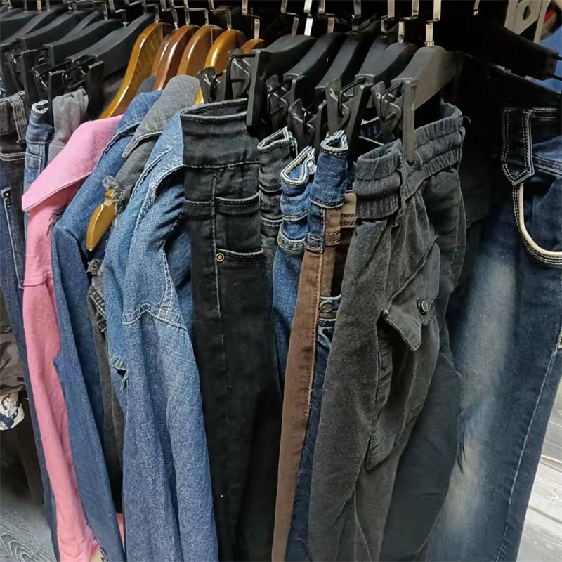 used destroyed denim Jeans ripped skinny jeans men second hand clothes surplus stock lots clearance
